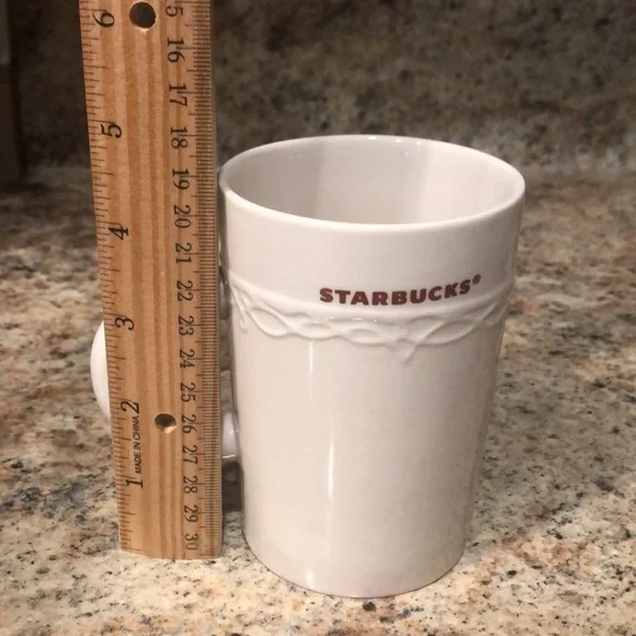 2010 STARBUCKS coffee mug w/Burgandy logo. - Picture 3 of 5